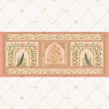 Heritage Mughal Arch Border Wide Backdrop