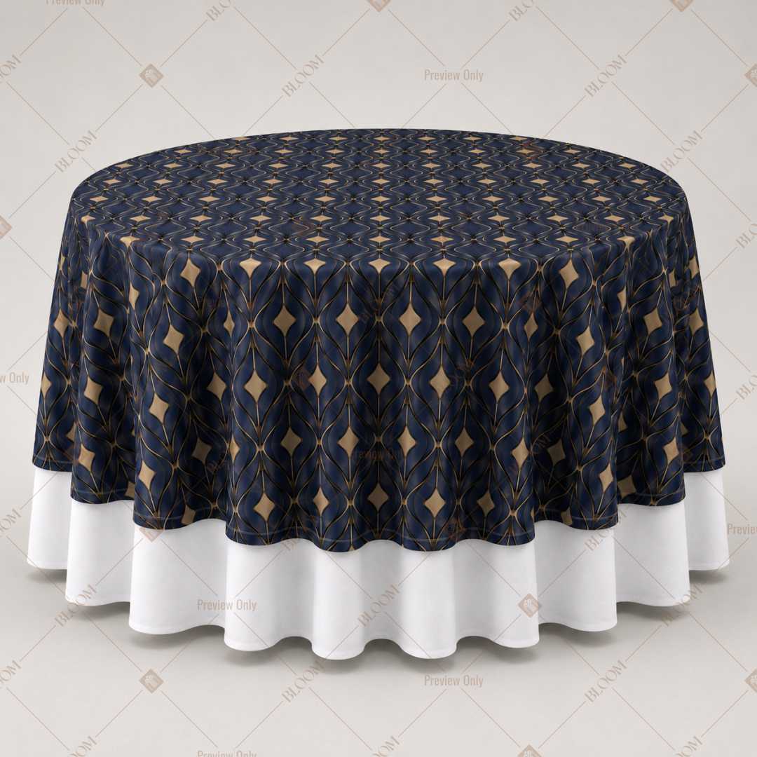 Midnight Blue Royal Table Overlay Pack of 6
