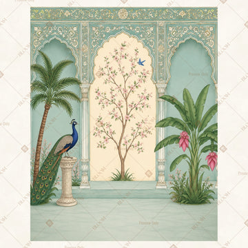 Luxury Botanical Palace Arch Portrait Rectangle Backdrop