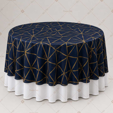 Navy Gold Art Deco Table Overlay Pack of 6