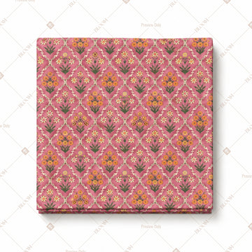 Pink Geometric Floral Pattern Design