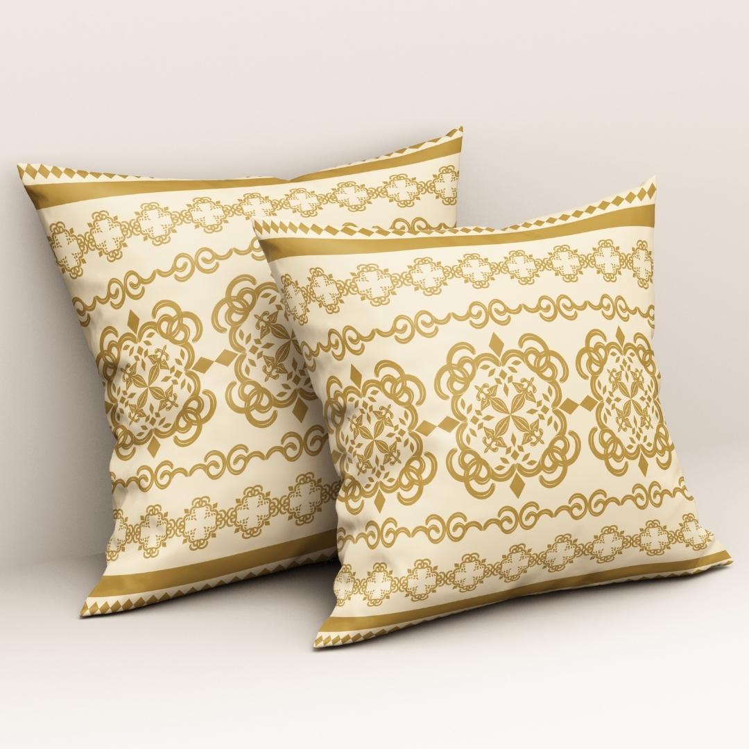 Golden Regal Motif: Cushion Cover - Pack of 12