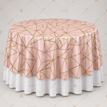 Rose Gold Geometric Table Overlay Pack of 6