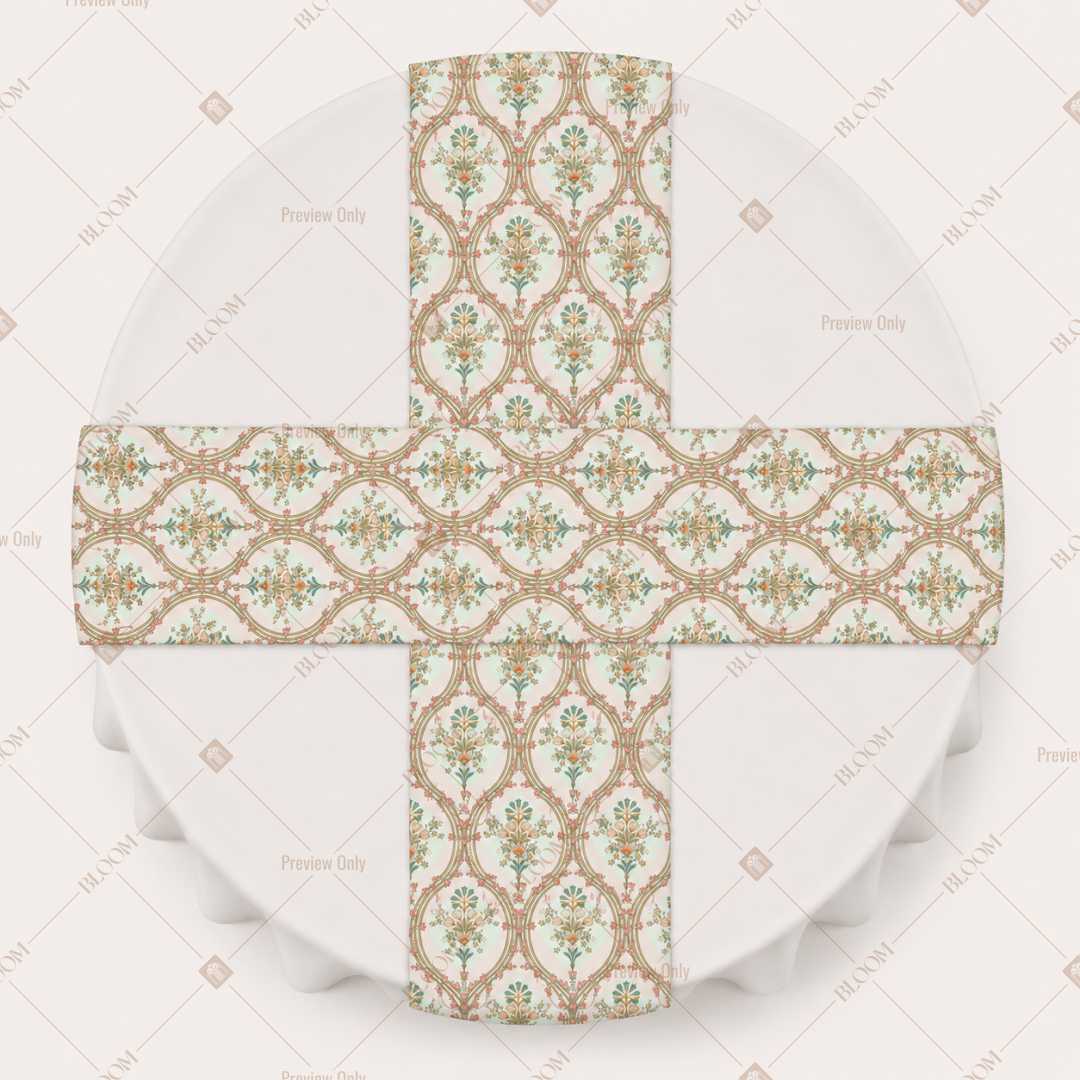 Beige Diamond Trellis Table Runner Pack Of 12