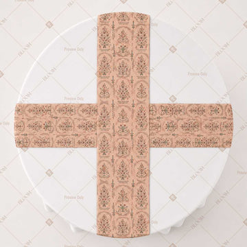 Peach Floral Trellis Table Runner Pack Of 12