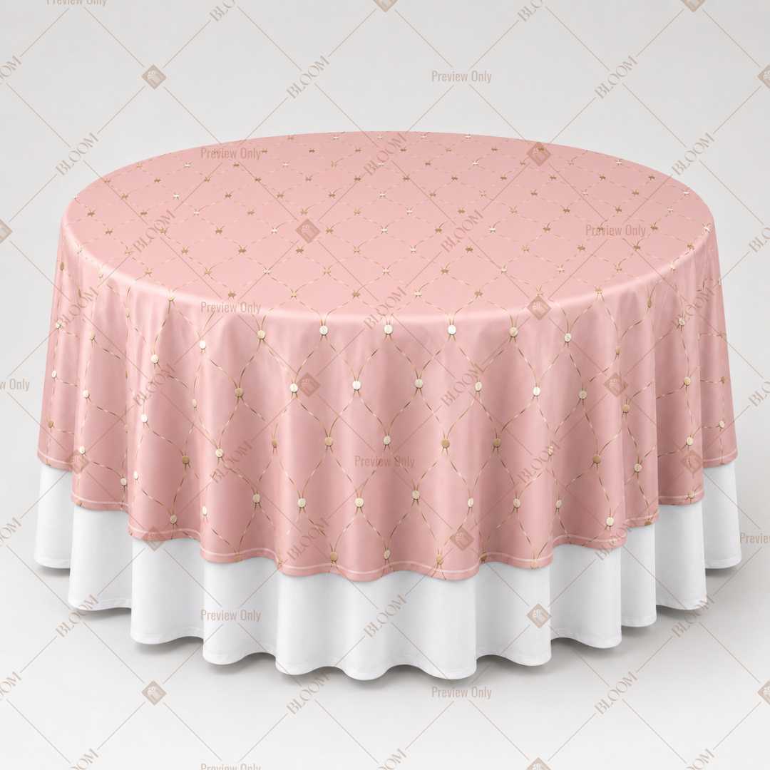 Blush Gold Dot Table Overlay Pack of 6
