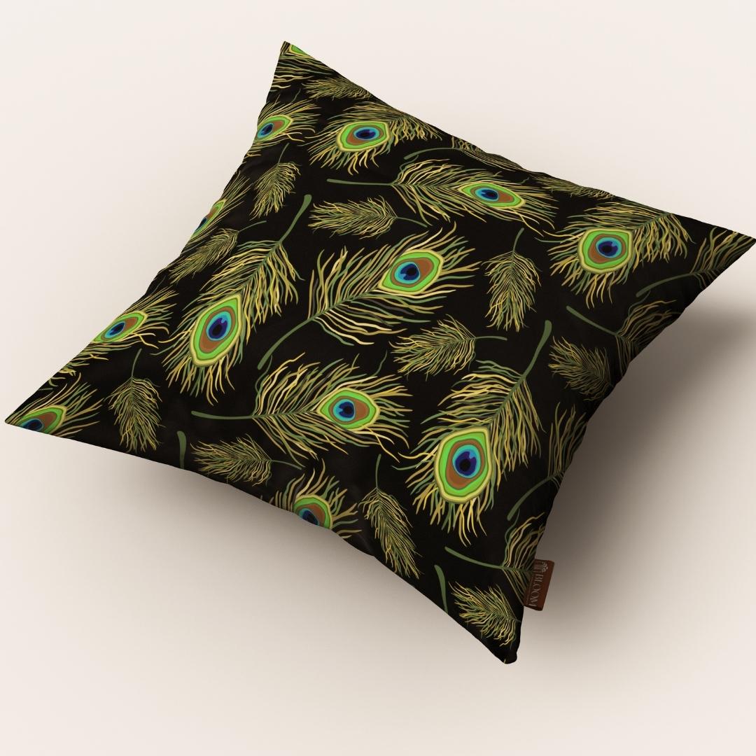 Peacock Elegance: Cushion Cover - Pack of 12