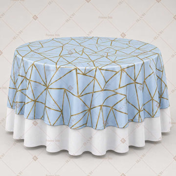 Blue Gold Geometric Table Overlay Pack of 6