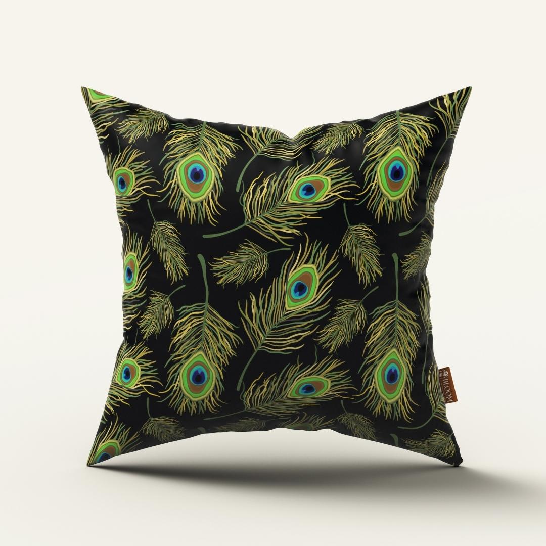 Peacock Elegance: Cushion Cover - Pack of 12