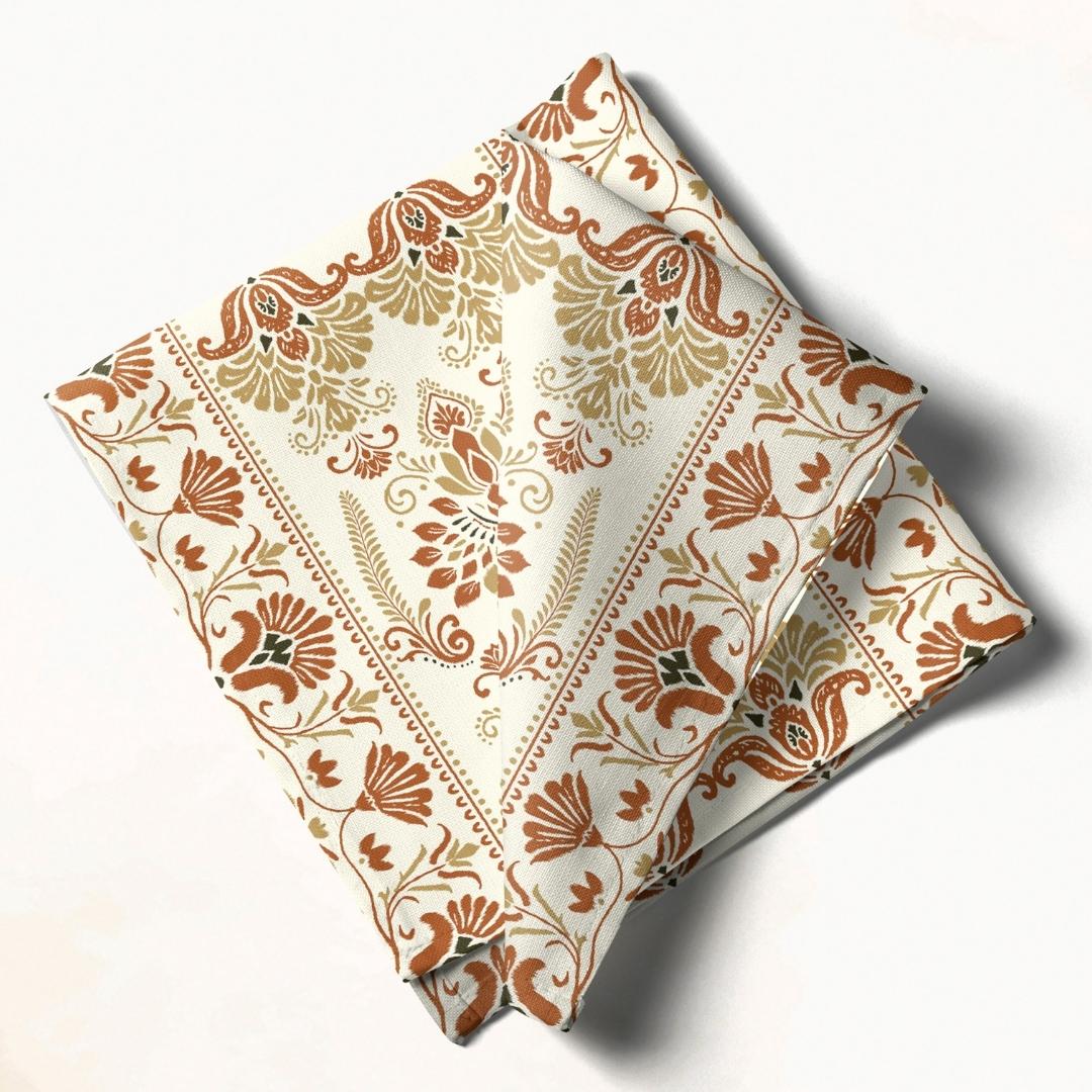 Ivory Royale Damask: Napkins 18" X 18" - Pack Of 20