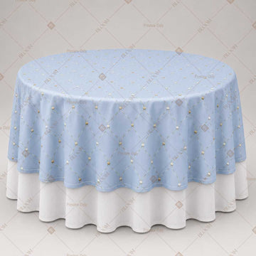 Powder Blue Luxe Dot Table Overlay Pack of 6