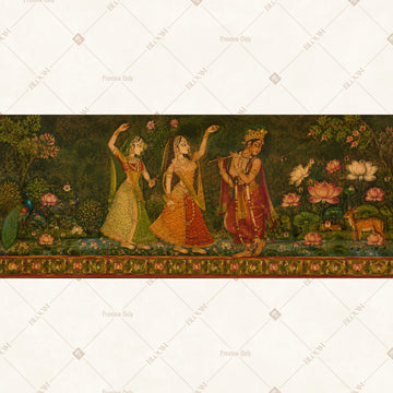 Royal Folk Dance Celebration Border Wide Backdrop