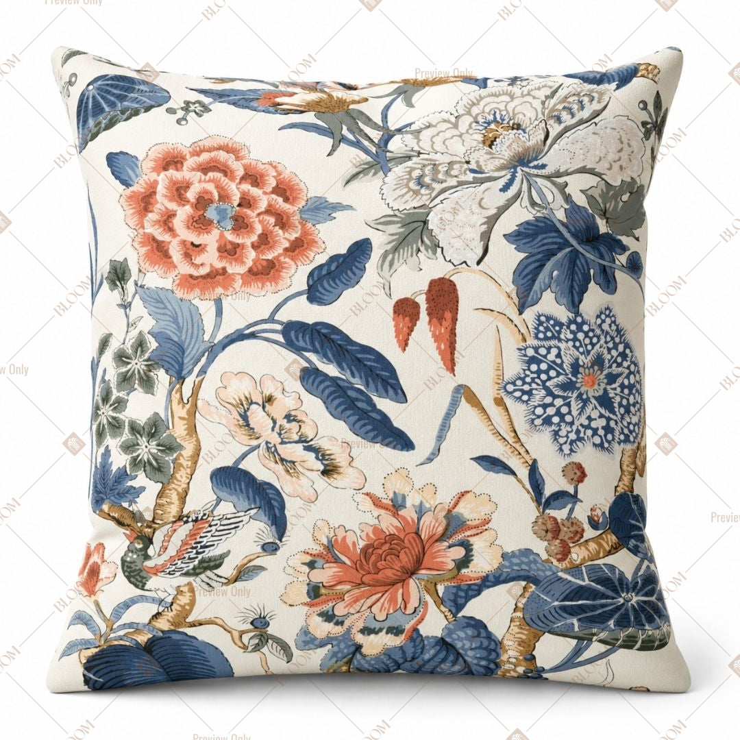 Vintage Bird Floral Cushion Cover Pack of 12