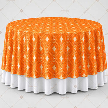 Orange Gold Celebration Table Overlay Pack of 6