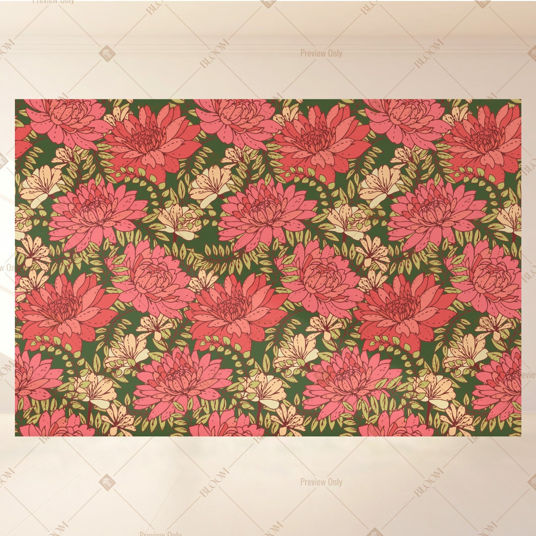Vintage Rose Garden Portrait Rectangle Backdrop