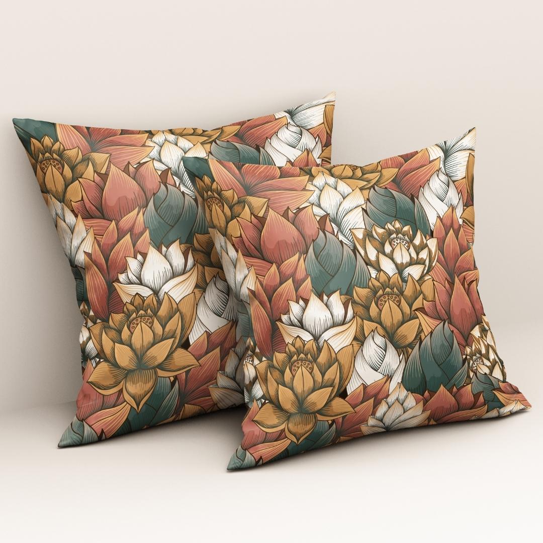 Lotus Bloom Harmony: Cushion Cover - Pack of 12