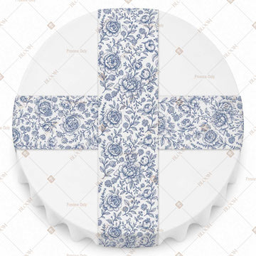 Blue Floral Vine Table Runner Pack Of 12