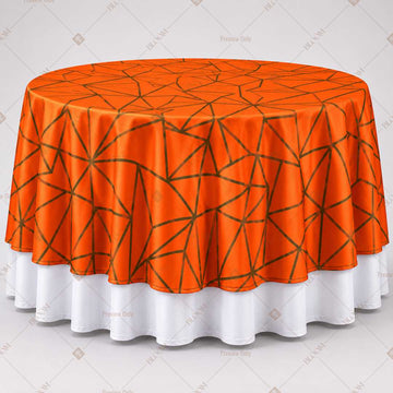 Orange Geometric Luxe Table Overlay Pack of 6