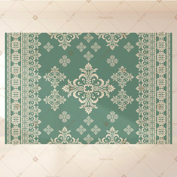 Sage Damask Pattern Portrait Rectangle Backdrop
