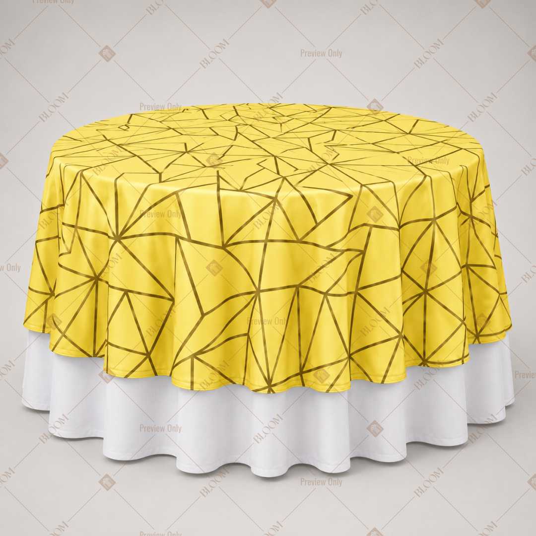 Yellow Gold Geometric Table Overlay Pack of 6