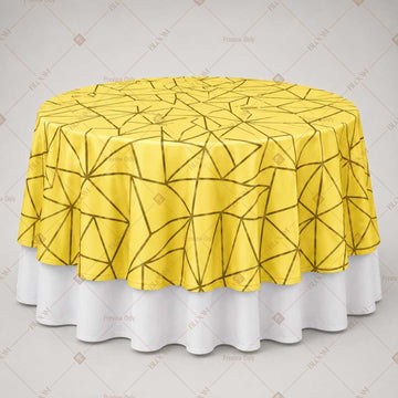 Yellow Gold Geometric Table Overlay Pack of 6