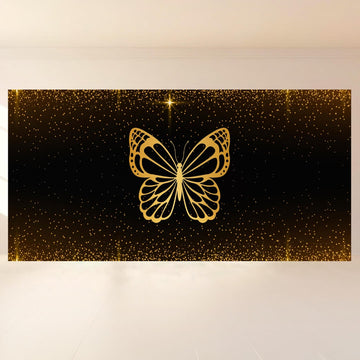 Golden Butterfly Elegance: Backdrop - wide