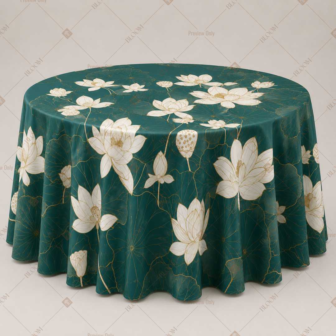Teal Magnolia Floral Table Cover Pack Of 6