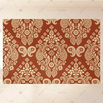 Rustic Damask Ornament Portrait Rectangle Backdrop