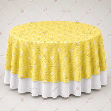 Yellow Polka Dot Table Overlay Pack of 6