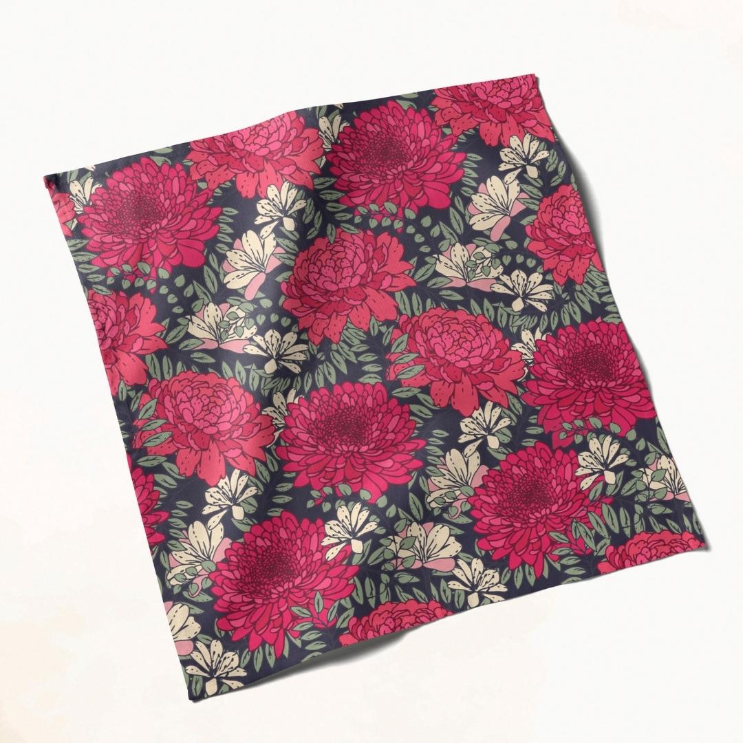 Ruby Floral Charm: Napkins 18" X 18" - Pack Of 20