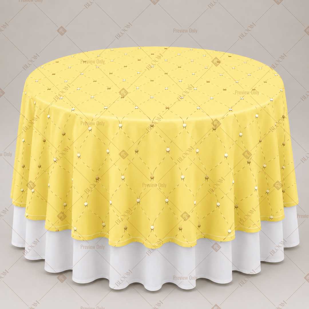 Yellow Minimal Dot Table Overlay Pack of 6