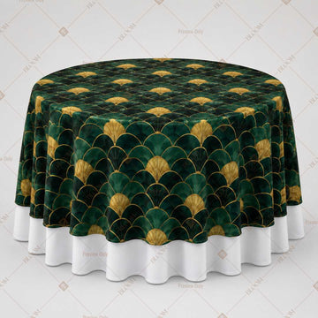 Emerald Gold Art Deco Table Overlay Pack of 6