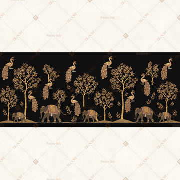 Royal Heritage Wildlife Pattern Wide Backdrop