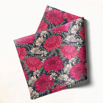 Ruby Floral Charm: Napkins 18" X 18" - Pack Of 20