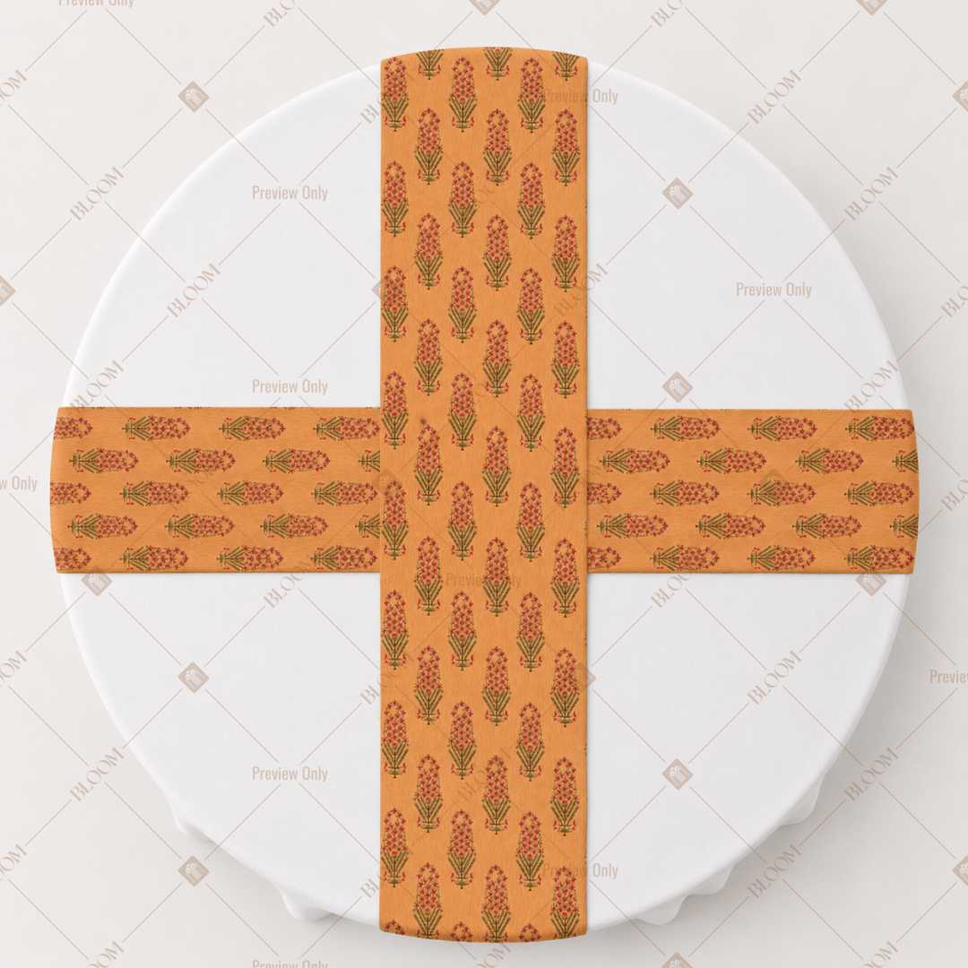 Orange Diamond Trellis Table Runner Pack Of 12