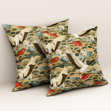 Ocean Crane Majesty: Cushion Cover - Pack of 12
