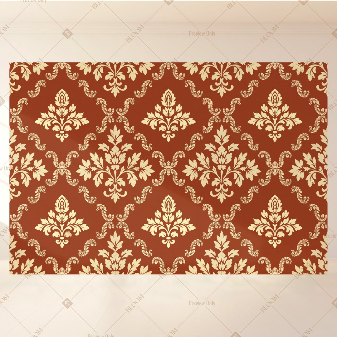 Rustic Gold Motif Portrait Rectangle Backdrop