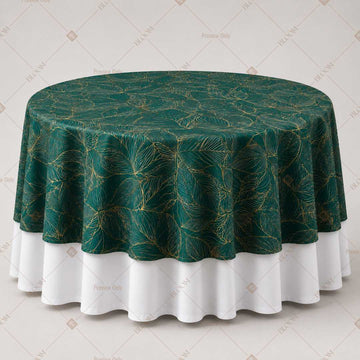 Teal Gold Luxe Table Overlay Pack of 6