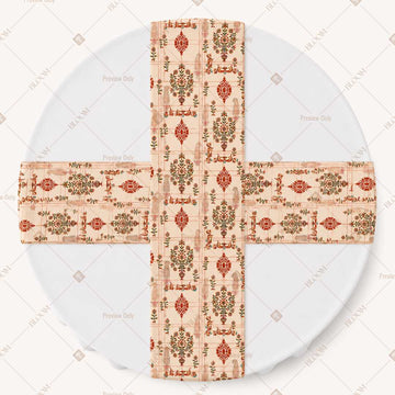 Vintage Folk Stripe Table Runner Pack Of 12