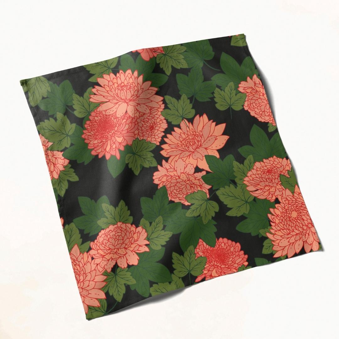 Coral lush green Elegance: Napkins 18" X 18" - Pack Of 20
