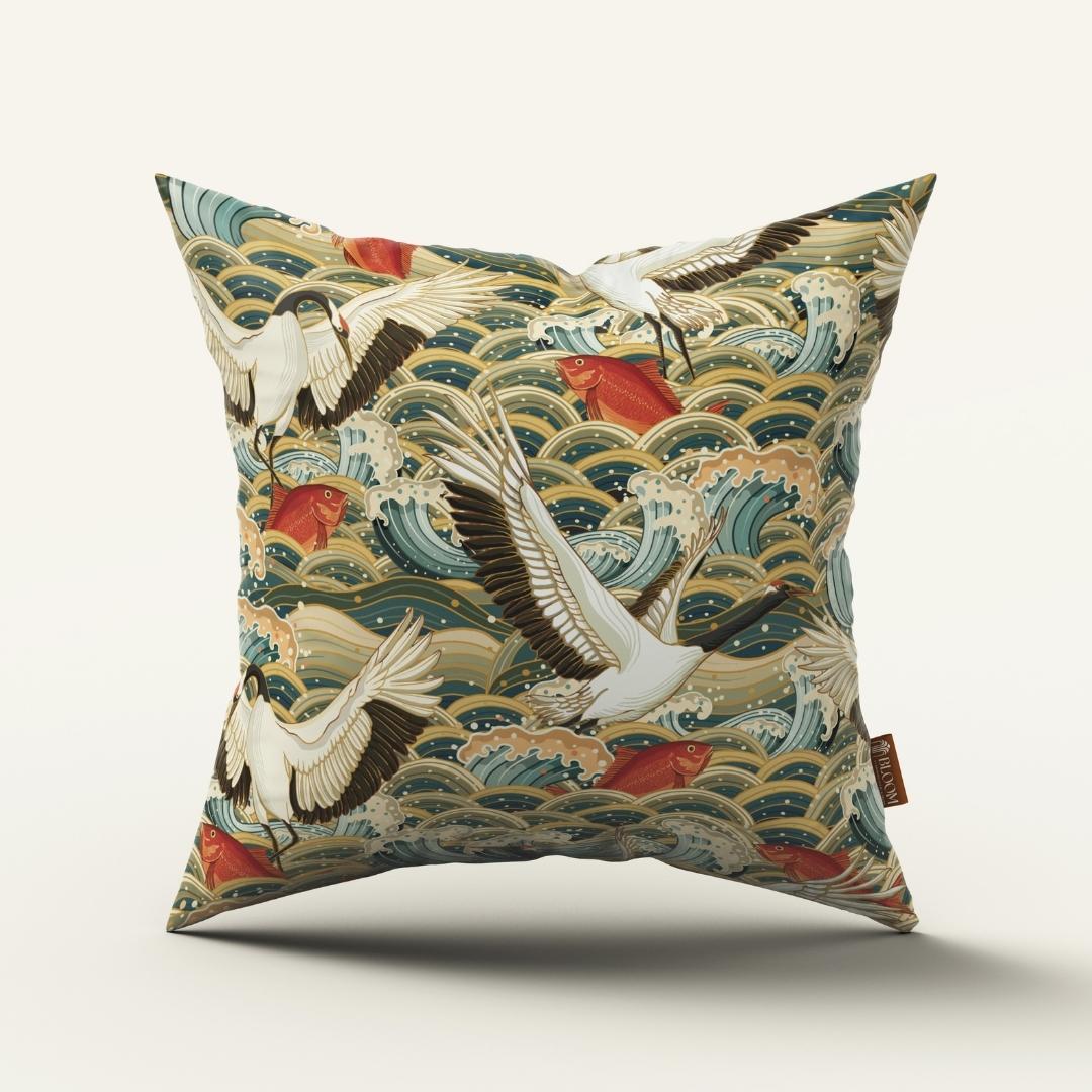 Ocean Crane Majesty: Cushion Cover - Pack of 12