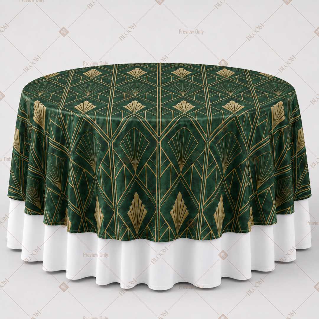 Emerald Diamond Luxe Table Overlay Pack of 6
