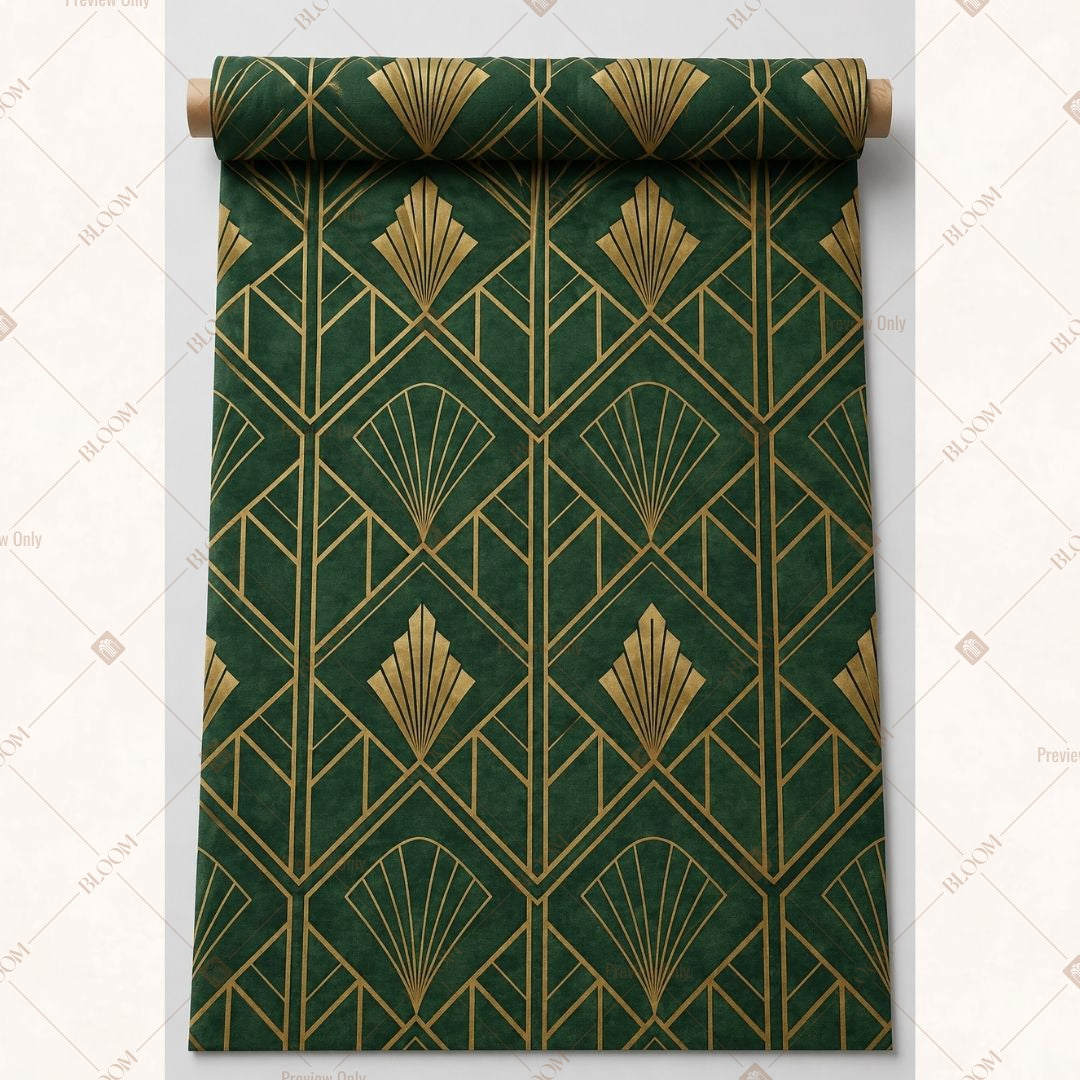 Emerald Gold Diamond Fabric Roll Pack of 25