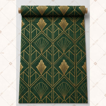 Emerald Gold Diamond Fabric Roll Pack of 25