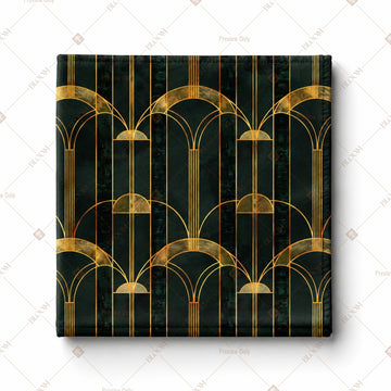 Black Gold Art Deco Pattern Design