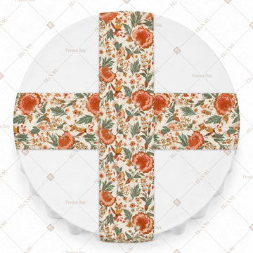 Orange Floral Vine Table Runner Pack Of 12