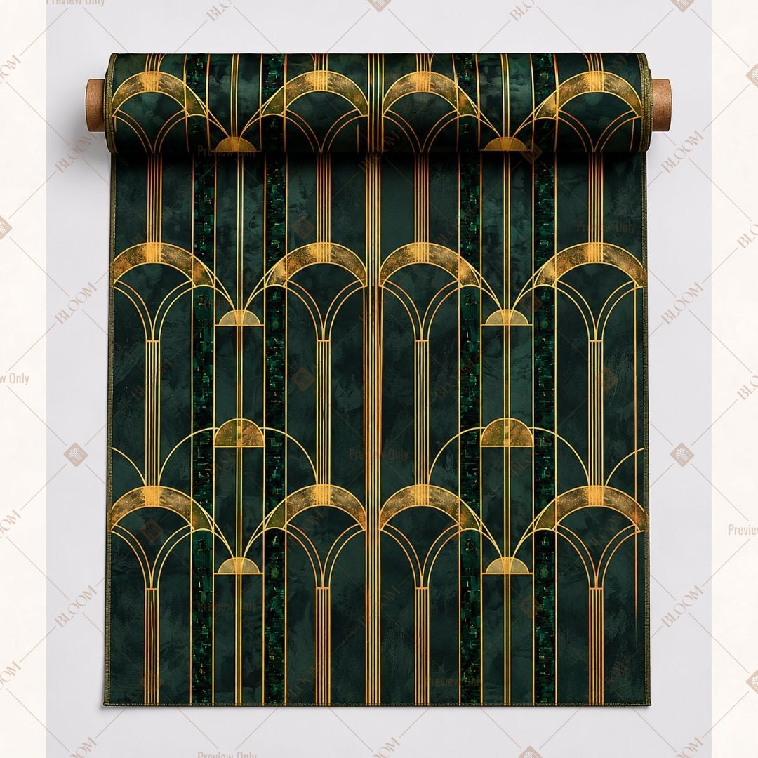 Emerald Gold Arch Fabric Roll Pack of 25