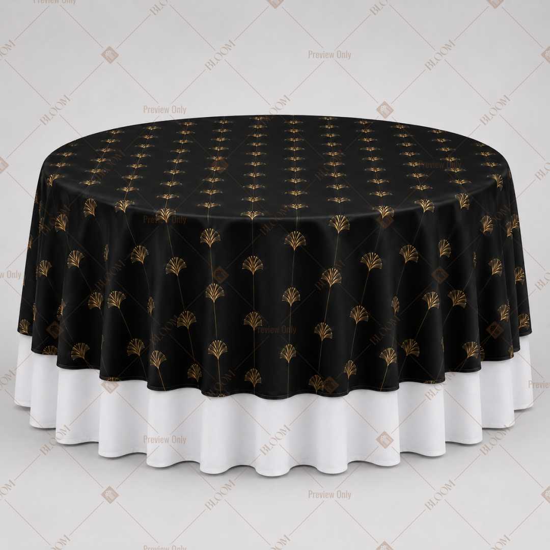 Black Gold Luxury Table Overlay Pack of 6