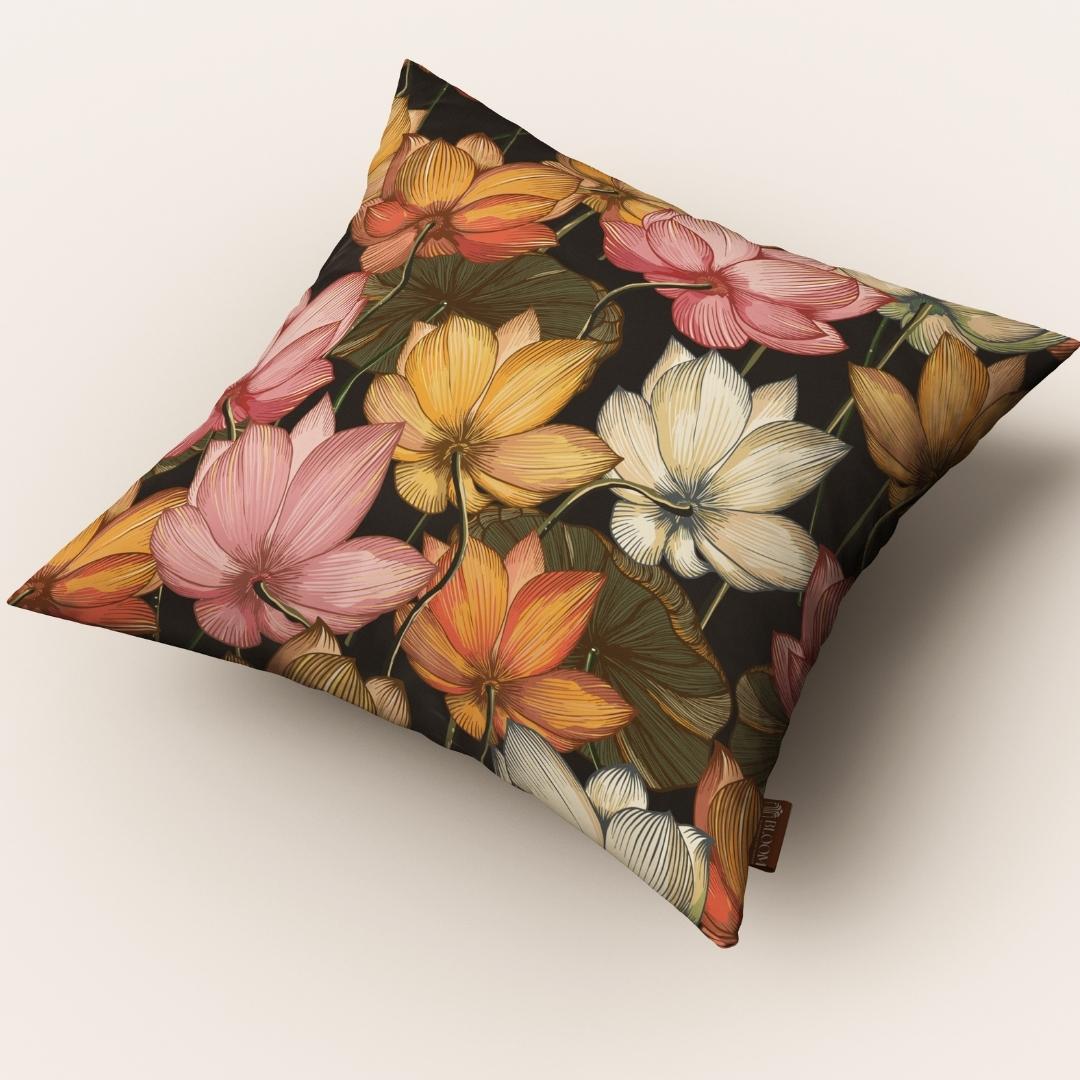 Midnight Lotus Glow: Cushion Cover - Pack of 12