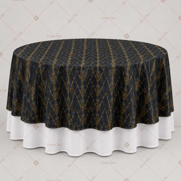Charcoal Gold Geometric Table Overlay Pack of 6